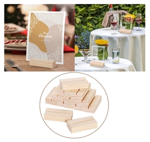 Supports de numéros en bois naturel, porte-cartes en bois massif pour café, restaurant, mariage, signalisation de table - Product Image 5