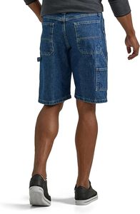 Shorts de Mezclilla para Hombre, Lavado Medio, Cintura Media, Pierna Recta, Casuales, de Verano, Algodón Transpirable, con Bolsillos - Product Image 3