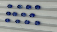 Saphir bleu 100 % naturel, forme ovale, calibré, vente en gros, pierre précieuse lâche multi-reflets pour la fabrication de bijoux