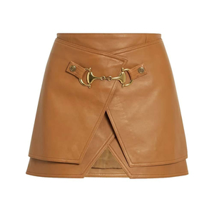 Women's High Waist Faux Leather <b>Mini</b> Pencil Skirt With Zipper Decorations Sexy Club Style Solid Color All Seasons Wear - Product Image 5