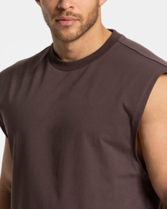 Wholesale Customization High Quality Plain Breathable Cotton Men's Tank Tops - Product Image 4