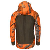 Veste de chasse d'hiver camouflage orange personnalisée, softshell imperméable, respirante, coupe-vent, à capuche, pour la chasse en plein air pour hommes