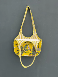 Sac fourre-tout en coton personnalisé pour femmes, motif vintage, multicolore, fermeture éclair durable, sac tendance, léger, sacs d'hiver et d'été - Product Image 3