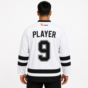 Camiseta de Hockey sobre Hielo Unisex para Práctica y Entrenamiento, Sublimada, Transpirable, Ecológica, Ligera, de Secado Rápido, con Tejido de Malla, Manga Larga - Product Image 4