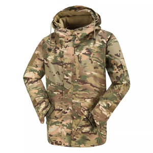 GRACE SIGN Unisex <b>Camouflage</b> Soft Shell <b>Waterproof</b> <b>Jacket</b> Full Sleeve Winter Hunting Wear High Quality Polyester Lining Best - Product Image 2
