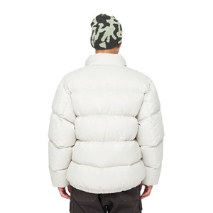 <b>Men's</b> <b>White</b> Puffer <b>Jacket</b> Winter Down Alternative Zip Up Regular Fit Stand Collar Waterproof Windproof Outerwear <b>Jacket</b> - Product Image 6