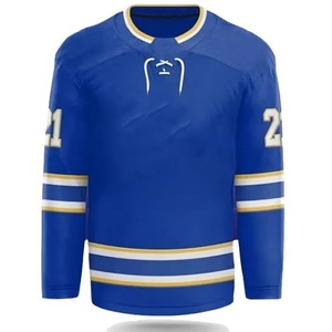 Exclusive Printed Best Ice Hockey Men's Uniform Set OEM Service Breathable Quick Dry Anti-Bacterial 100% Polyester <b>Top</b> Quality - Product Image 1