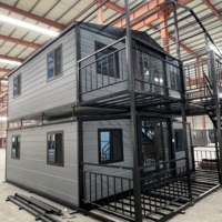 Maison conteneur pliable et extensible en acier préfabriqué, 2 chambres, 1 salle de bain, entièrement meublée, installation rapide et économique, pour usage résidentiel