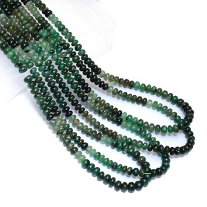 Emerald 5mm-7mm Gemstone Smooth Rondelle <b>Beads</b> Natural Multi Green Emerald Semi Precious Gemstone <b>Loose</b> <b>Beads</b> For Jewelry Making - Product Image 4