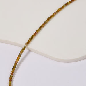 Magnífico Collar Mala con Diamantes Naturales Multicolores de 50 Quilates con Piedras de Corte Redondo en Oro Blanco para Joyería Fina - Product Image 1