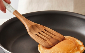 Classic Brown Wooden Spoon Set of 5 Elegant <b>Grid</b> Handle Cutlery Utensils For Tableware Dining Use Kitchen And Hotel Use - Product Image 5