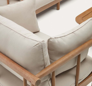 ชุดโซฟาไม้สักแท้ทันสมัย ทนทานต่อสภาพอากาศ กันน้ำ พร้อมโต๊ะกลาง ดีไซน์ทรอปิคอล สำหรับ 8 ที่นั่ง เหมาะสำหรับห้องนั่งเล่นและสวน - Product Image 2