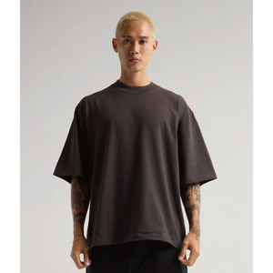 Camiseta de Lujo Personalizada para Hombre, de Alta Calidad, 100% Algodón Pesado, Corte Cuadrado, Hombros Caídos, Diseño Moderno, Estilo Hip Hop, Tallas Grandes - Product Image 1