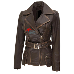 Chaqueta de cuero para mujer con cremallera frontal, manga larga, elegante y a la moda, perfecta para el uso diario en otoño. - Product Image 1