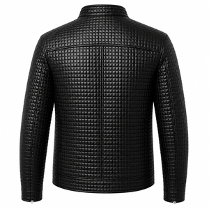 New Arrival Men's Casual Zipper Style Leather <b>Jackets</b> <b>Slim</b> <b>Fit</b> Top Quality Men Genuine Leather <b>Jacket</b> for Man Outerwear - Product Image 2