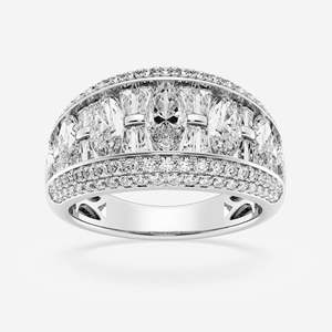Women's Marquise Cut Diamond <b>Cocktail</b> <b>Ring</b> Yellow <b>Gold</b> Pave Setting Luxury Wedding Jewelry - Product Image 2