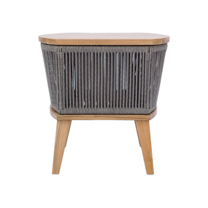 Modern <b>Side</b> <b>Table</b> Made Of Solid Teak Wood High Quality With Weaving Rope For <b>Outdoor</b> Use. - Product Image 2