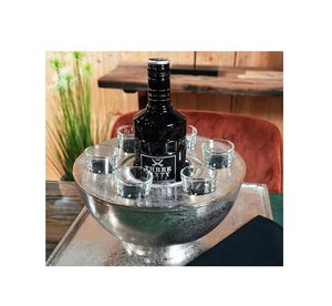 Trusted Manufacturer Stylish Aluminum Ice Bucket With Handles For Beverage Cooling And <b>Table</b> Decoration - Product Image 1