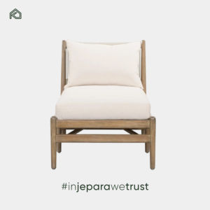 Chaise longue en teck pliable moderne artisanale, design écologique, construction durable, protection contre les intempéries, résistante aux taches - Product Image 3