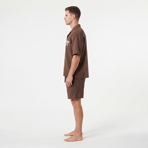 Conjunto de Camisa y Pantalones Cortos para Hombre, Personalizable al por Mayor, Estilo Casual de Verano, Dos Piezas - Product Image 4