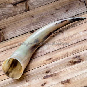 Auténtico Natural hecho a mano búfalo buey vikingo beber cuernos pulido comida segura higiene alta calidad 200-500ml caja de regalo religiosa - Product Image 1