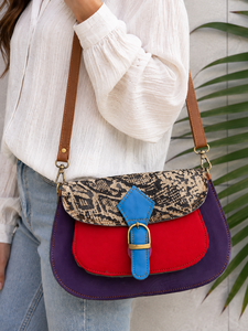 New Designer Western Style Recycled Leather Handbag Multi Color Purse Women Stylish Multi Uses Shoulder Sling Bag - Product Image 2