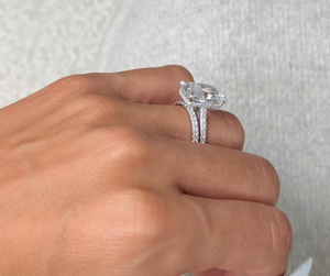 7 Carat Radiant Cut Lab grown Diamond <b>Ring</b> 925 Sterling <b>Silver</b> Beautiful <b>Ring</b> Gift For Her - Product Image 2