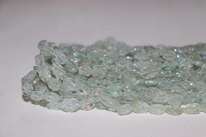 Perles de sculpture aigue-marine forme ovale bleue 6*8mm 16 pouces pierre naturelle pour la fabrication de bijoux - Product Image 5