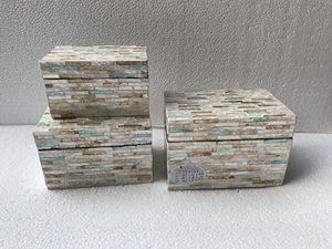 Nouvelle arrivée à la main élégant os incrustation bijoux boîte de rangement Design de luxe os incrustation collier boîte pour les femmes - Product Image 4