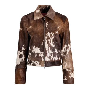 Veste en cuir de vachette, veste de motard en cuir de qualité supérieure avec finition durable, construction renforcée et style classique pour un look décontracté - Product Image 1