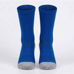 Blue <b>Crew</b> <b>Socks</b> Breathable Polyester Spandex Athletic Basketball <b>Socks</b> for Adults Summer Sport Wear - Product Image 1