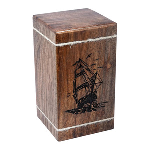 Boîte d'urne en bois créative de luxe haut de gamme pour urnes en bois de manguier rectangulaires de columbarium avec couvercle coulissant urnes en gros à bas prix - Product Image 1