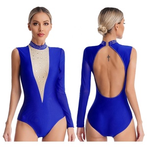 Mono de leotardo de baile para mujer para patinaje artístico, gimnasia rítmica, fiesta de graduación, competición, puesta en escena, venta al por mayor, Ropa de baile - Product Image 2