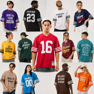 Proveedor de Ropa al por Mayor, Ofertas de Liquidación, Ropa Deportiva y para Exteriores, Impresión por Sublimación Personalizada, Tejido de Malla para Camisetas Americanas OEM - Product Image 5