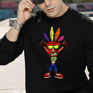 Sweat-shirt unisexe surdimensionné à col rond, motif uni, manches longues, 100% coton, vente chaude, sweat-shirts pour hommes - Product Image 5