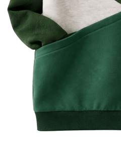 Sudadera de Forro Polar Personalizada en Verde Bosque y Gris Claro para Mujer, de Algodón y Poliéster, Cuello Redondo, Informal, para Invierno, OEM - Product Image 6