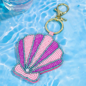 Beaded Sea Life Keychain Charm Shell Fish Lobster Bag Accessory Colorful Fashion Decorative Jewelry with customized shape & size - Product Image 4