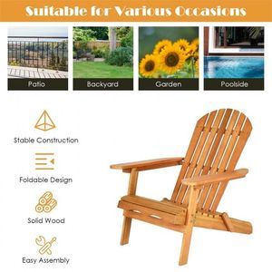 Conjunto de Sillas Adirondack con Reposabrazos Anchos, Colección de Muebles de Jardín de 3 Piezas - Product Image 5