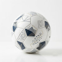 Ballon de football officiel de haute qualité, léger, pliable, résistant à l'eau, taille 5, en cuir PU, cousu à la machine, logo personnalisable, équipe