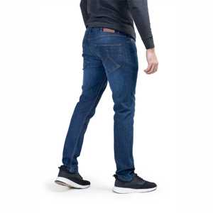 Los Mejores Jeans de Mezclilla Elásticos Ajustados de Color Azul Índigo para Hombre, Transpirables, al Por Mayor, Clásicos, de Mezcla de Algodón, a la Moda - Product Image 2