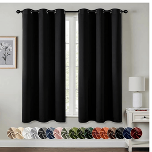 Tende Oscuranti Termoisolanti Nere Solide con Occhielli da 63 Pollici, 2 Pannelli per Camera da Letto e Soggiorno - Product Image 3