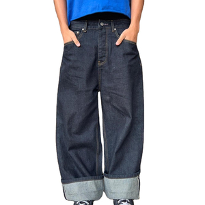 Wholesale Custom Made <b>Mens</b> 100% Cotton Straight Fit Denim Jeans Classic Dark Blue Wash Fashion Pants Manufacturer - Product Image 1