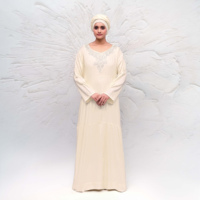 Robe longue élégante de soirée pour femme, style kaftan modeste, en rayonne ornée de diamants, légère, pour l'Aïd, ODM, style islamique, Dubaï, arabe