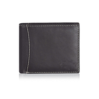 Dompet Pria Kulit Asli 100% Bertekstur Desainer Terbaru 2026, Hitam Vintage Mewah, Anti RFID, Lipat Pendek, Tahan Air