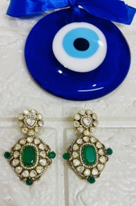Vintage Gold Plated Luxury Studs <b>Chandelier</b> Earrings <b>Green</b> Crystal Rhinestone Flower Design Women Wedding Gift Jewelry - Product Image 6
