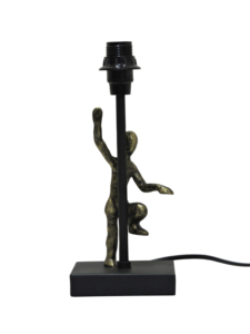Base de Lámpara de Mesa con Figura de Hombre Escalando en Bronce Antiguo - Lámpara de Escritorio Escultural Metálica Industrial - Lámpara Decorativa Moderna Art Deco - Product Image 3