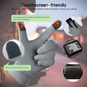 Guantes para Correr de la Mejor Calidad, Duraderos, Antideslizantes, para Unisex, Colores Sólidos, Fáciles de Usar al Aire Libre - Product Image 4