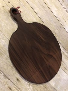 Planche à découper en bois de bark fini mat avec bordure, pour viande et fromage, ensemble personnalisé avec couteau, d'Inde - Product Image 6