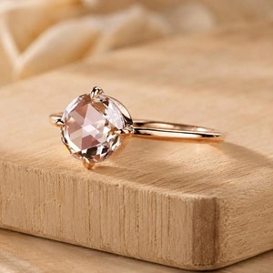 Bague de Mariage Solitaire en Or Massif 10K 14K 18K avec Diamant de Laboratoire Rond Taille Rose Certifié IGI Couleur DEF Pureté VS VVS – Vente en Gros - Product Image 2