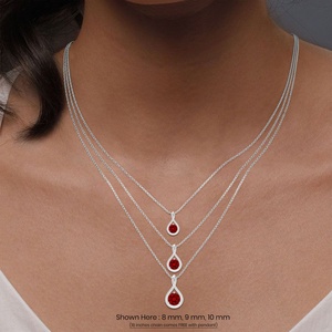 2.72G 14K Gold Solitaire 5MM Round Cut 0.45C Ruby Gemstone <b>Infinity</b> Twist Design Pendant Top Quality Fine Jewelry Pendant OEM - Product Image 2